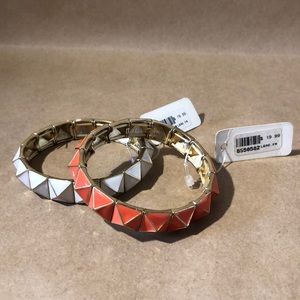 Pair of ula studded stretch bracelets. NWT